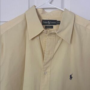 Ralph Lauren Men's Yellow Button Down Shirt